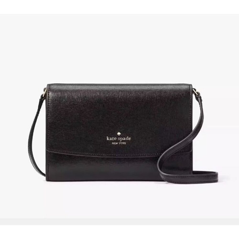 NWT Authentic Kate Spade Dana Small Flap Crossbody Black Bag